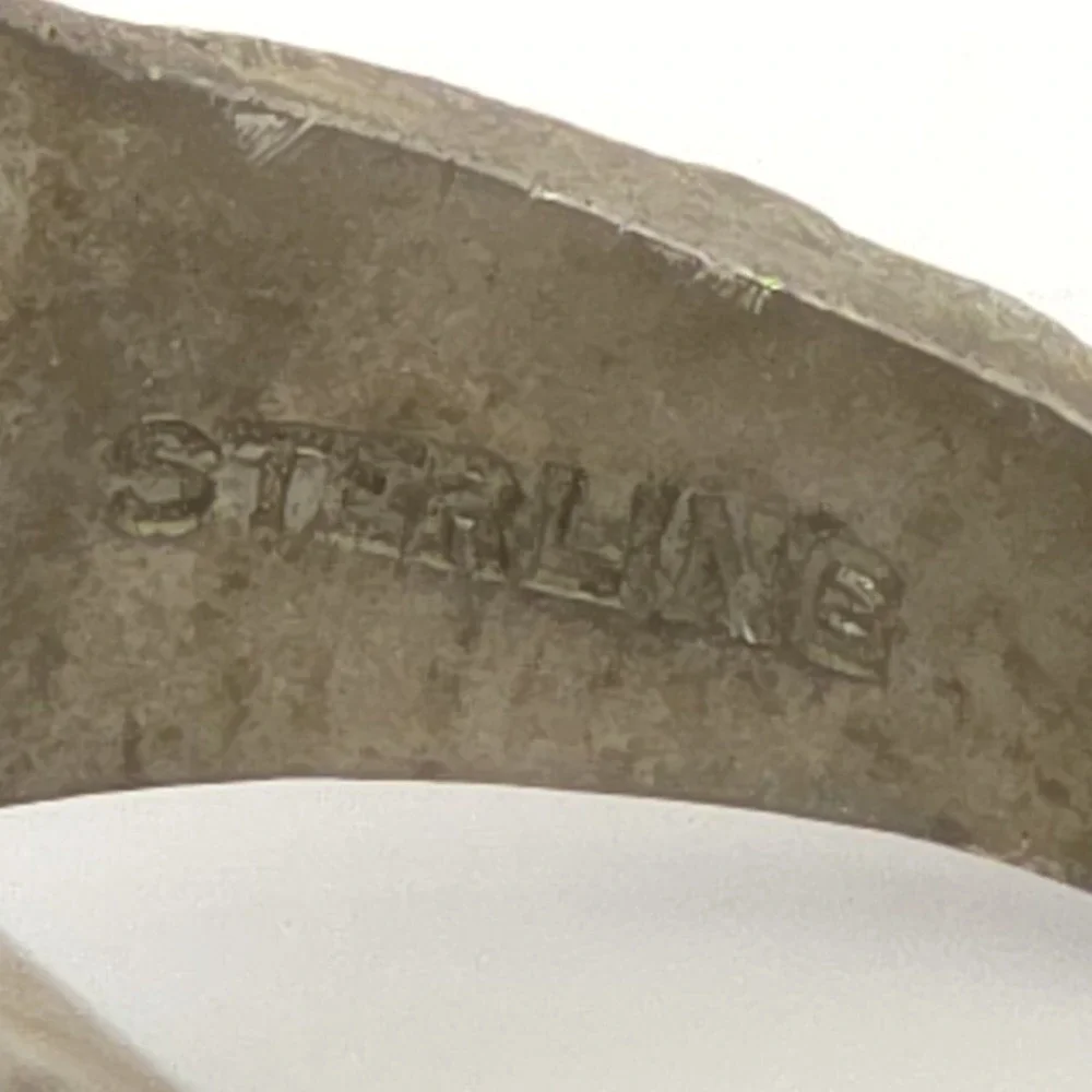 Vintage 925 Sterling Silver Signet Ring 3D Bald Eagles Patriotic Mens 9.5